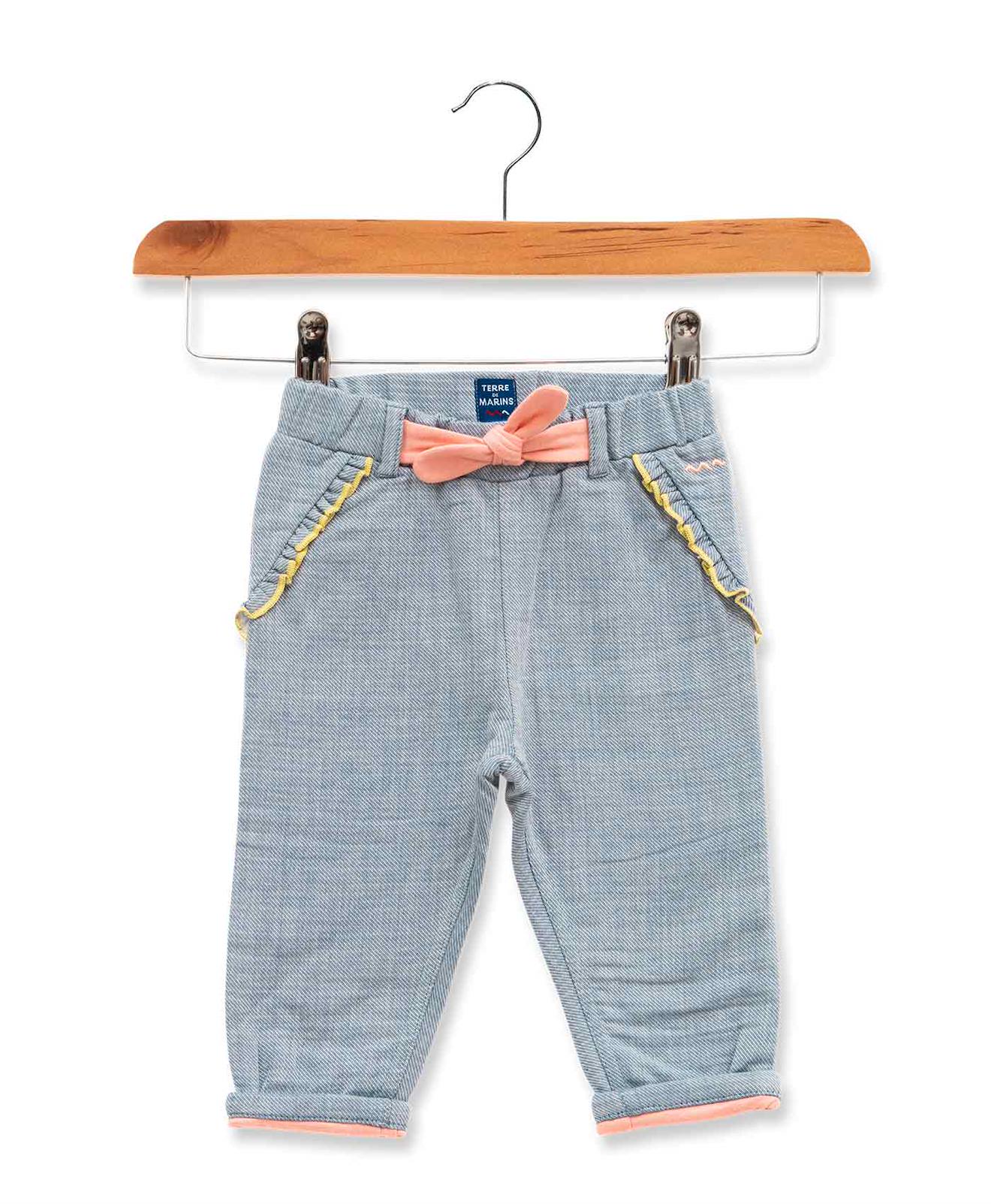 Pantalon 100% Coton Bébé Fille Denim Pantalon 100% Coton Bébé Fille Denim