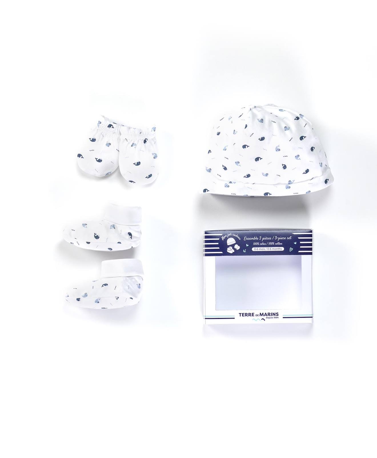 Ensemble Accessoires 100 Coton Bb Garon Imprime Bleu 20 €