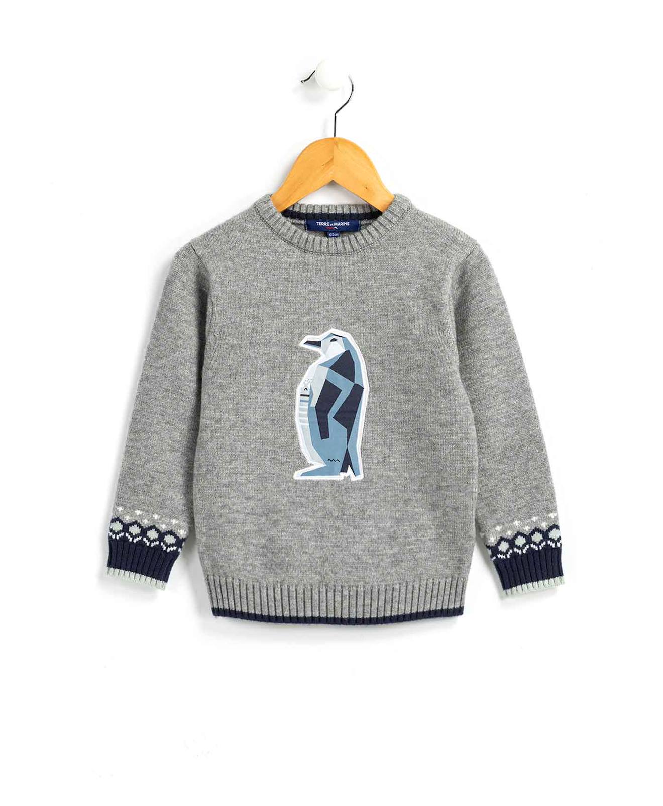 Pull Garçon Gris Chine