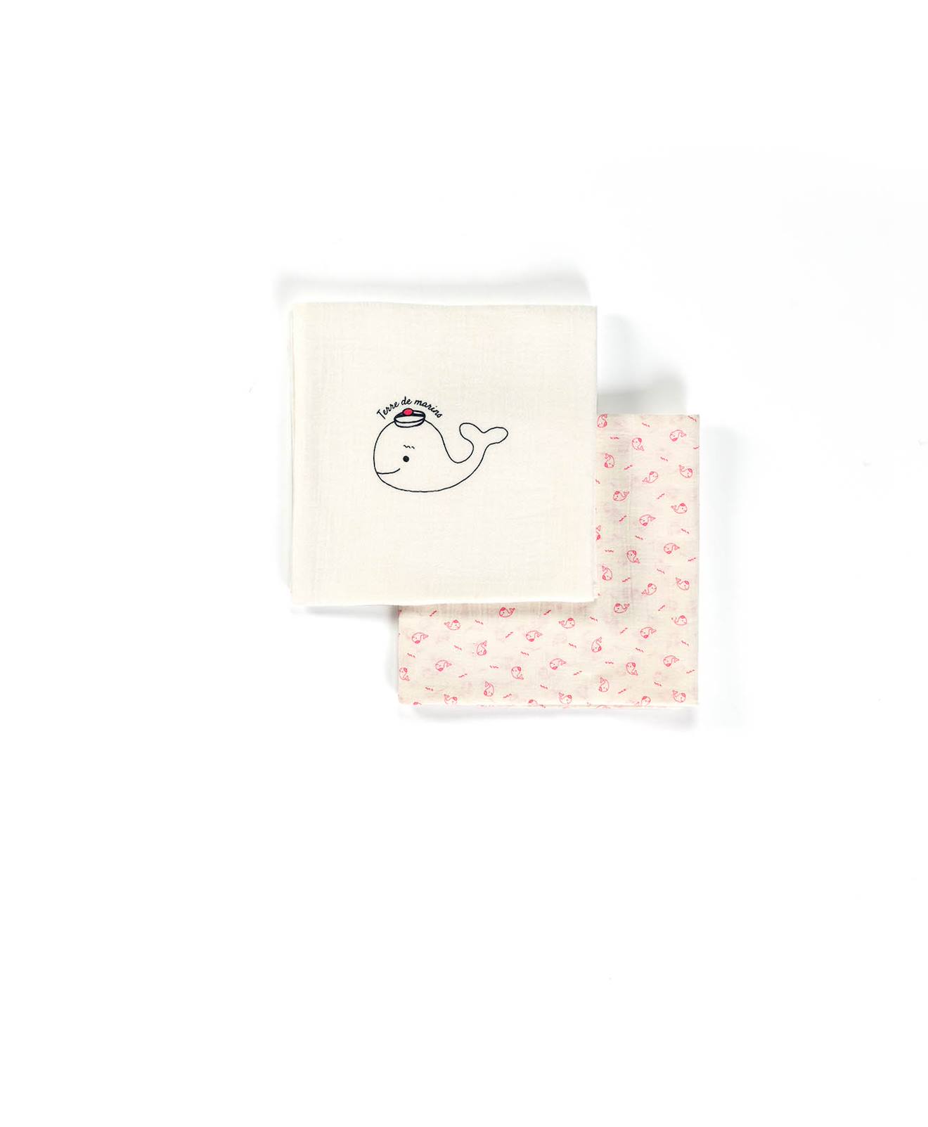Ensemble Accessoires 100% Coton Bébé Fille Imprime Rose