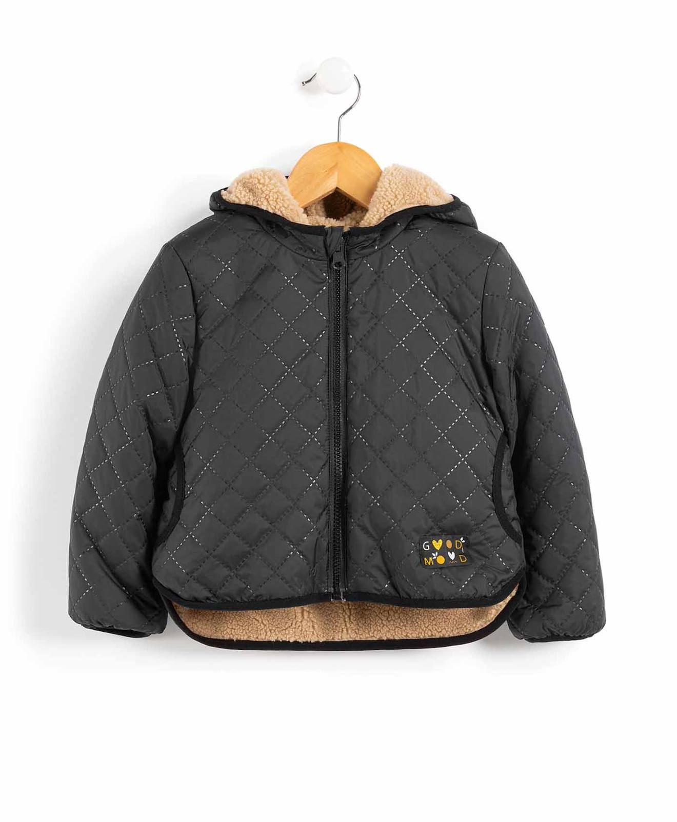 Manteau À Capuche Fille Noir