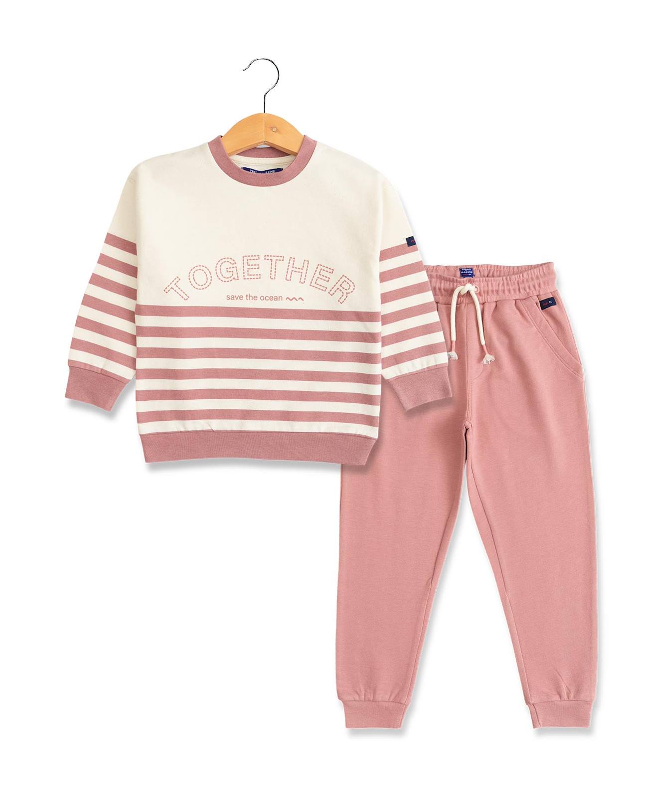 Ensemble Pantalon + Haut Fille Rose Blush Ensemble Pantalon + Haut Fille Rose Blush