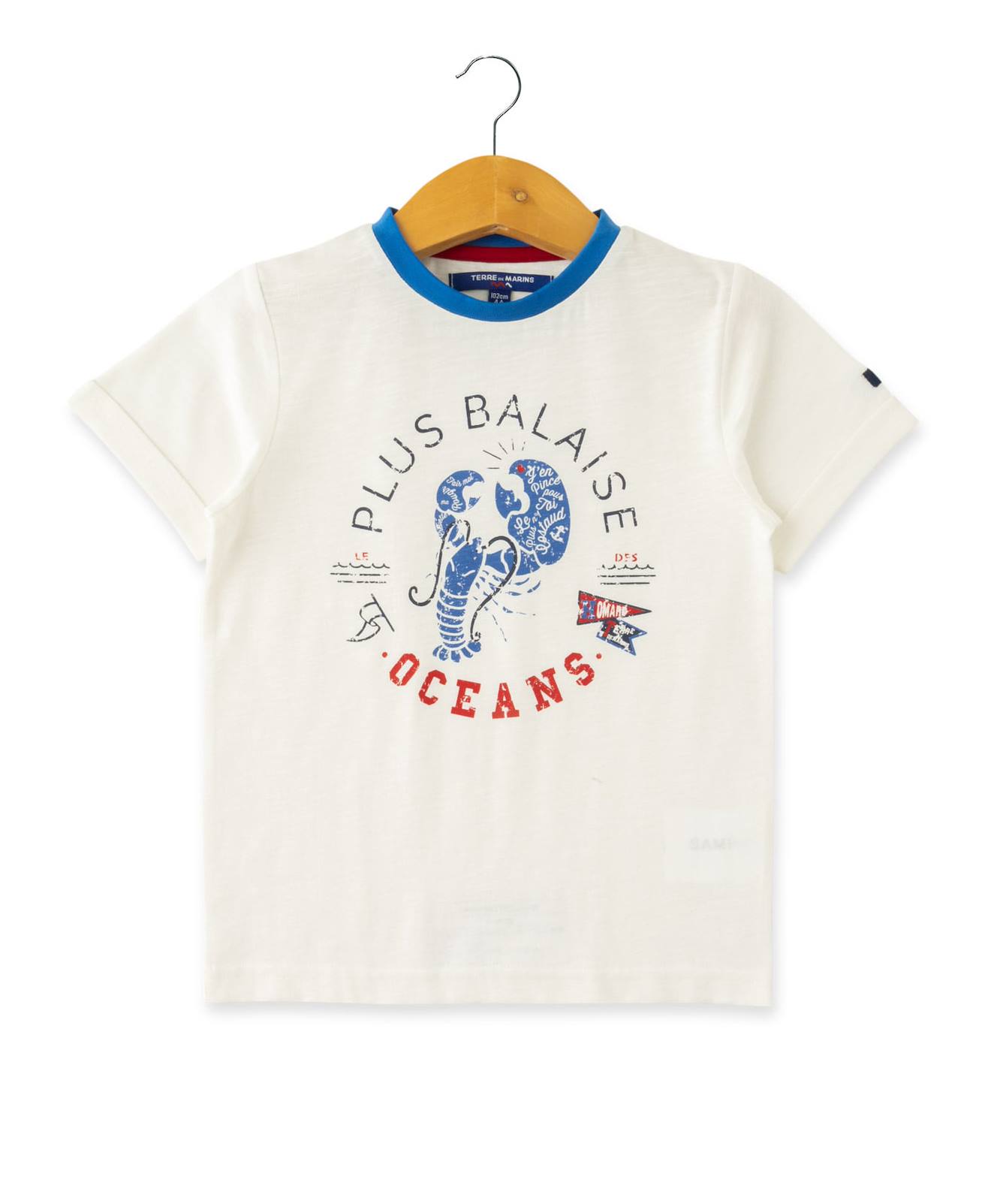 T-shirt Manches Courtes 100% Coton Garçon Blanc Casse