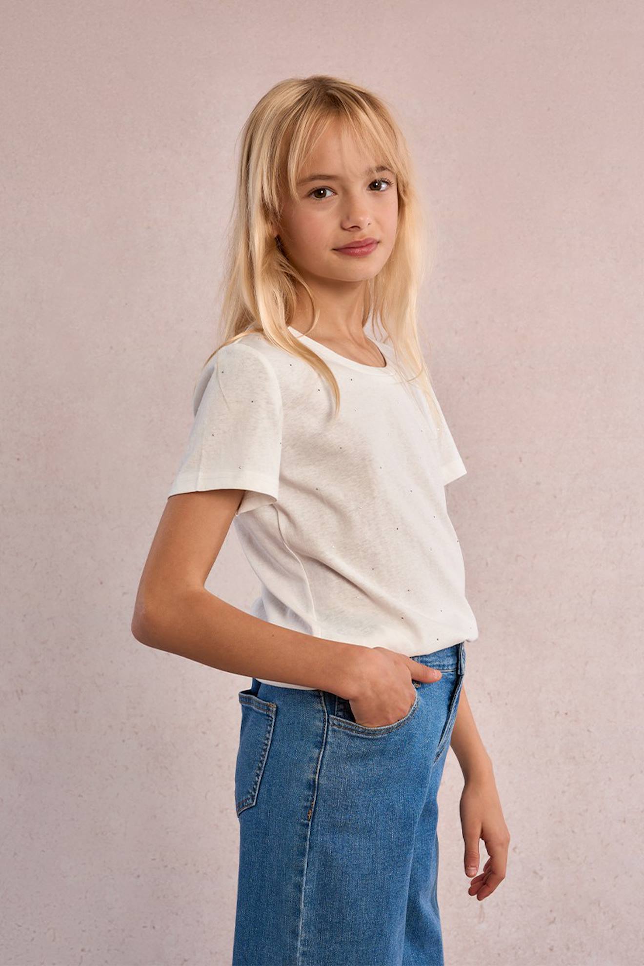 T-shirt À Strass Blanc