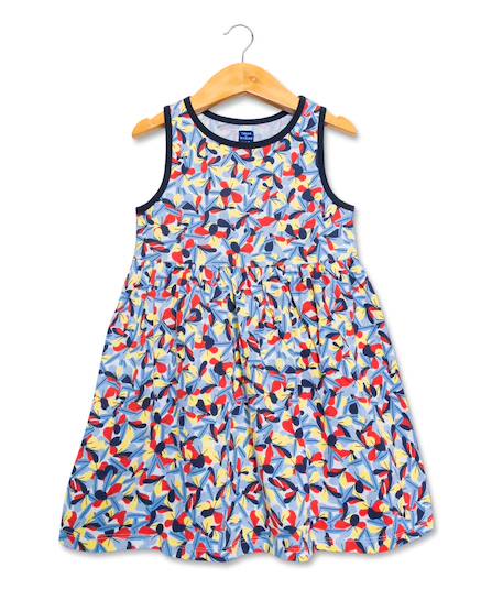 Fille-Ensemble robe + haut 100% coton fille