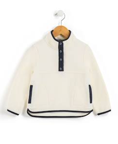Pull Fille Radish Beige, Broderie Animale, Col Chemise, Manches Longues, Taille M