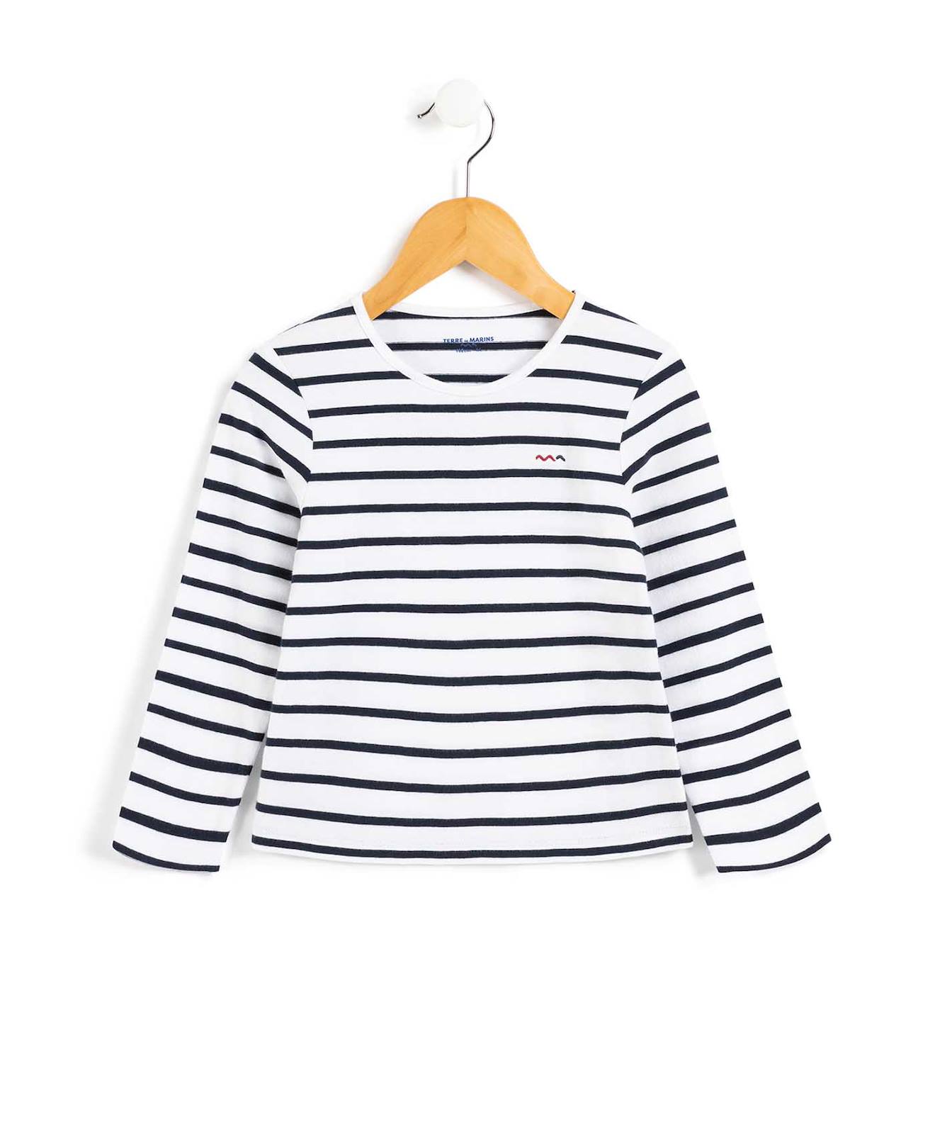 Mariniere Manches Longues 100 Coton Fille Fond Blanc Raye Indigo 11 €