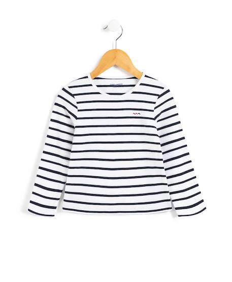Fille-Mariniere manches longues 100% coton fille