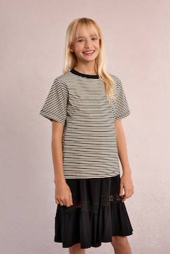 T-shirt rayé à cœur  - vertbaudet enfant