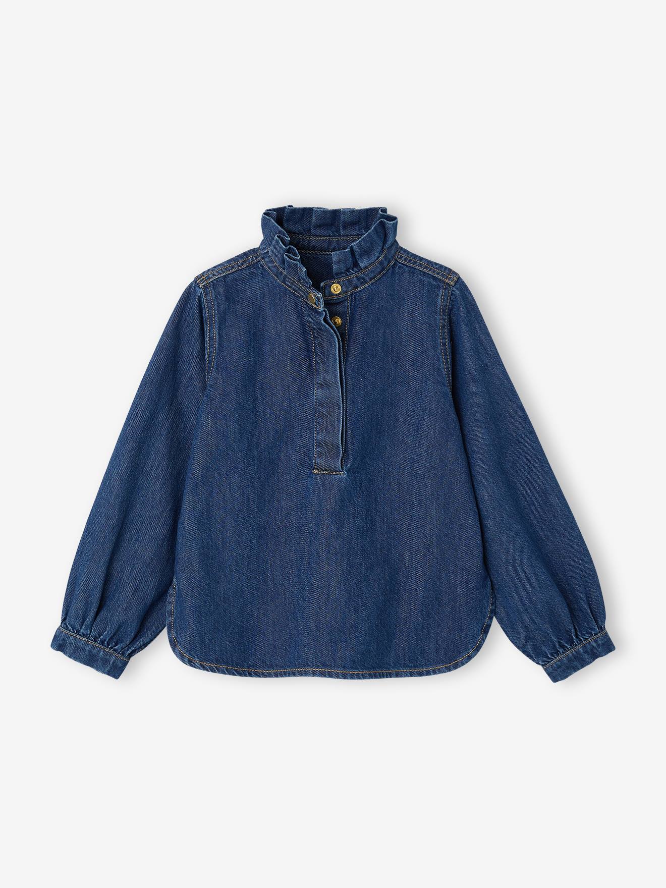 Blouse fille en jean Capsule mre-fille double stone 24$