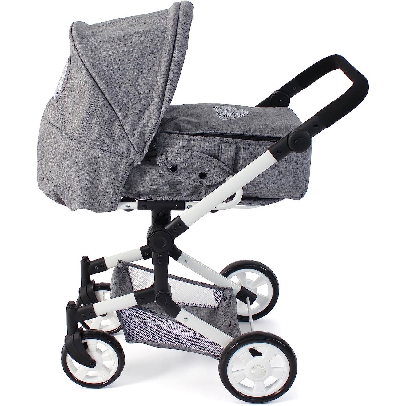Poussette Combinée De Poupon Jara Gris