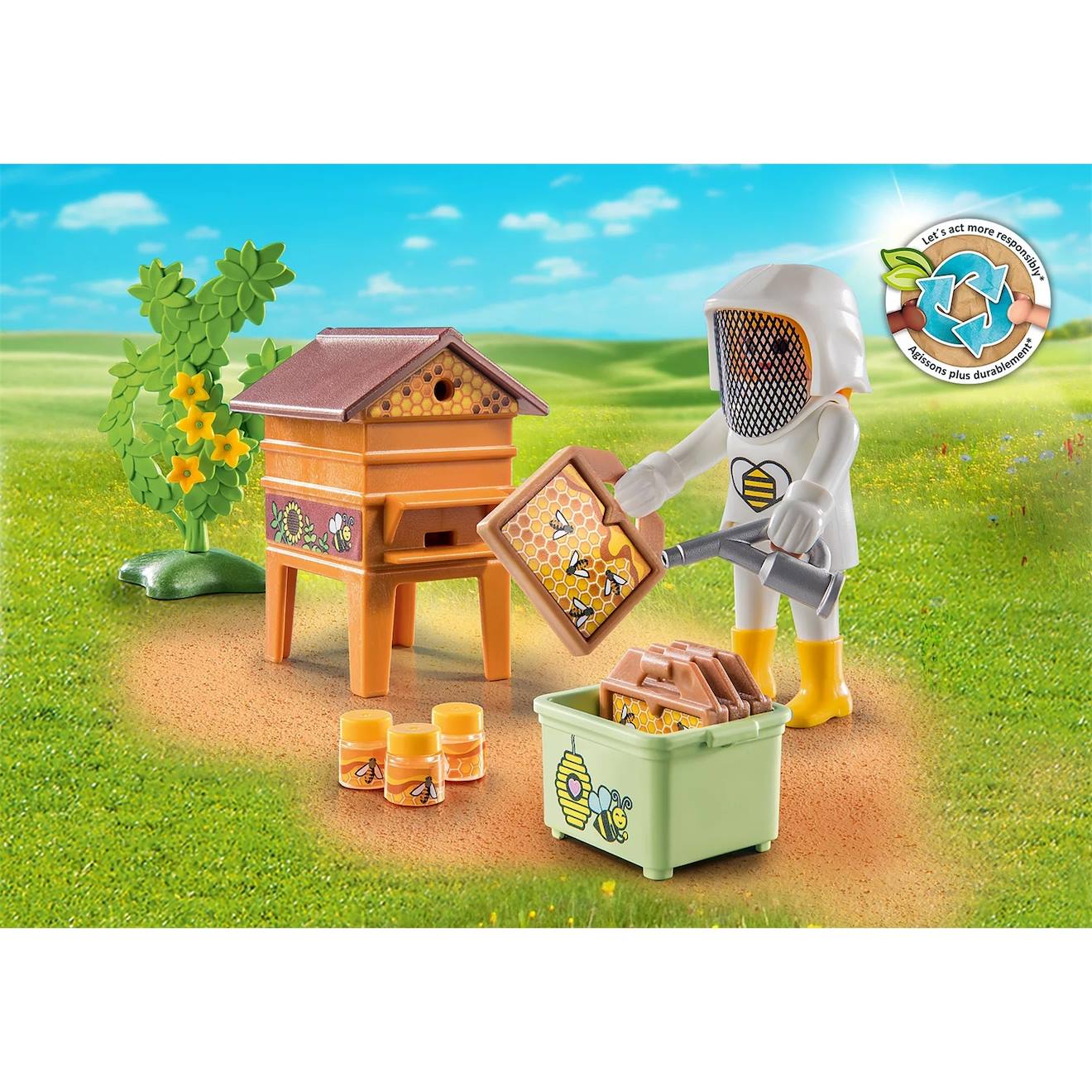 Playmobil Country Apicultrice avec Ruche Multicolore