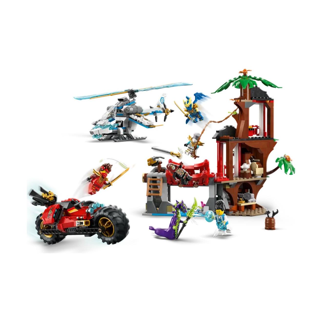 Ninjago La Cabane Et Les Véhicules Des Ninjas 71857 Multicolore