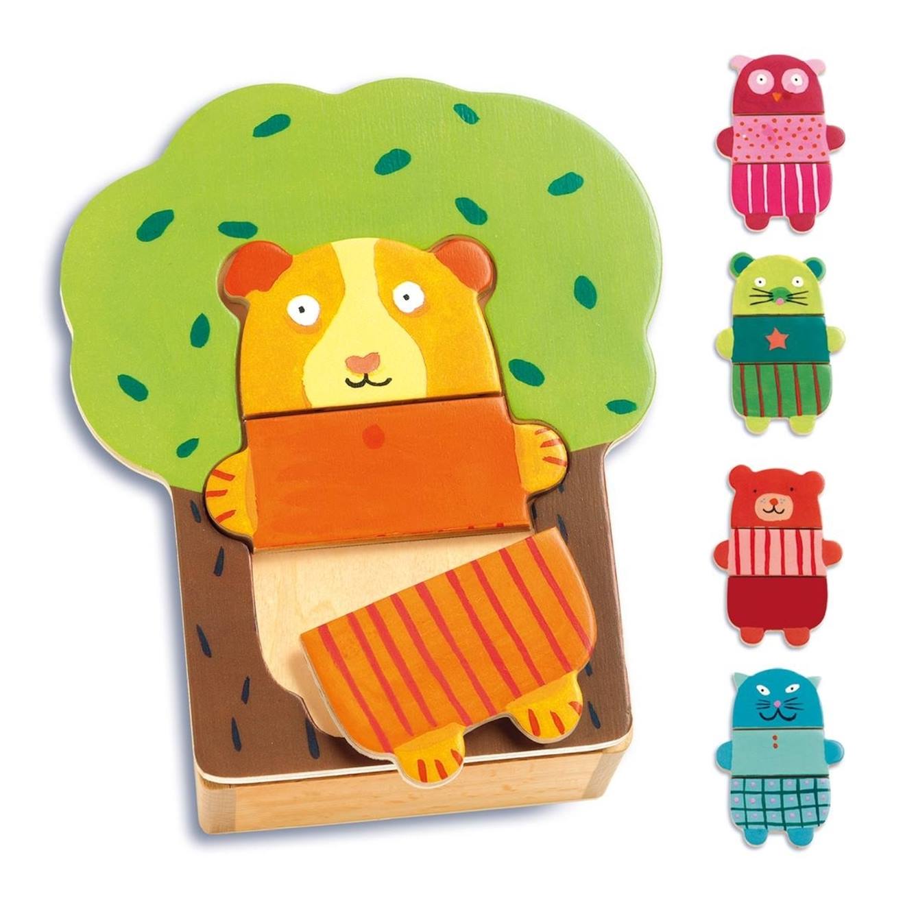 Puzzle Bois Arbra Doudou Multicolore Puzzle Bois Arbra Doudou Multicolore