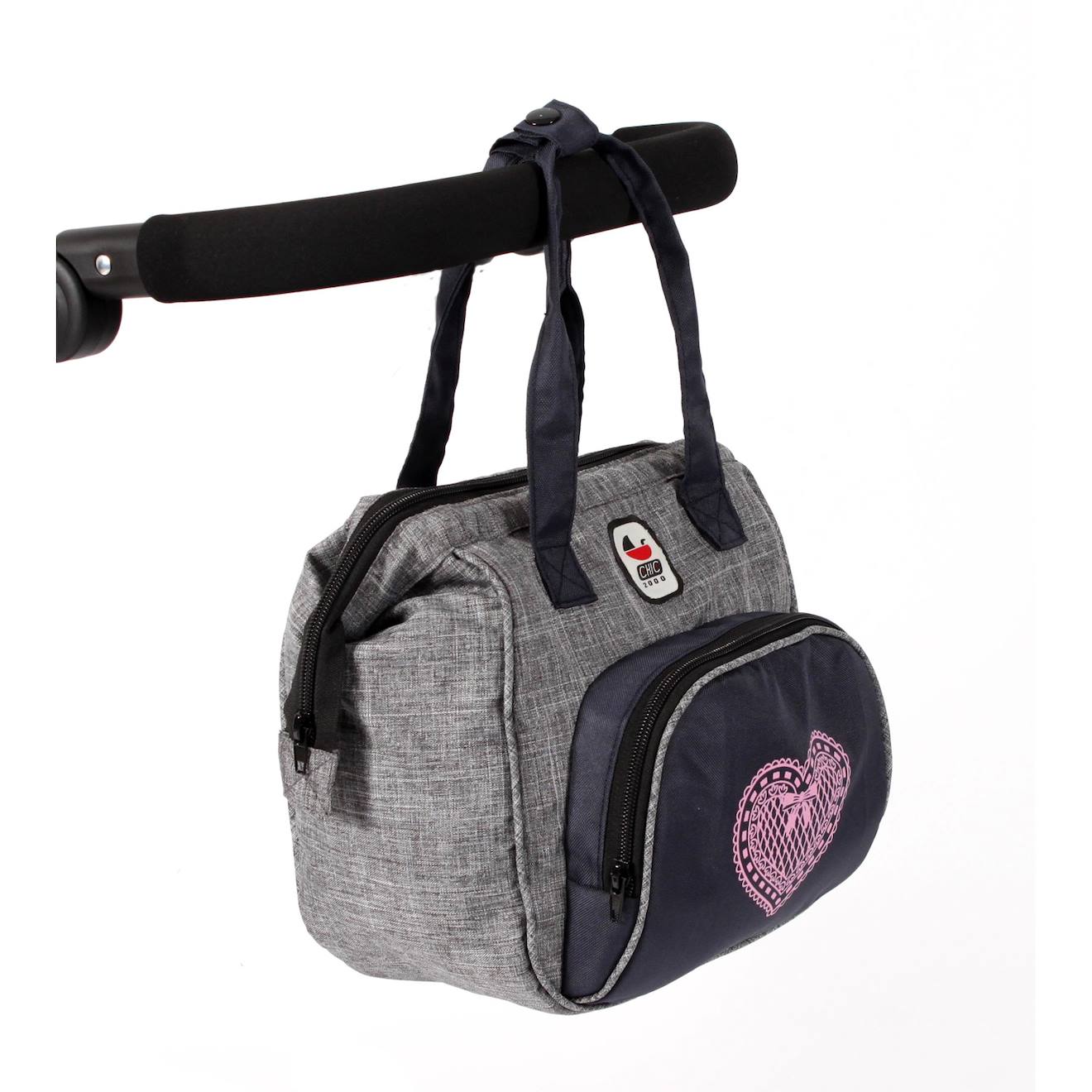 Sac À Langer Pour Poupées Gris Et Bleu