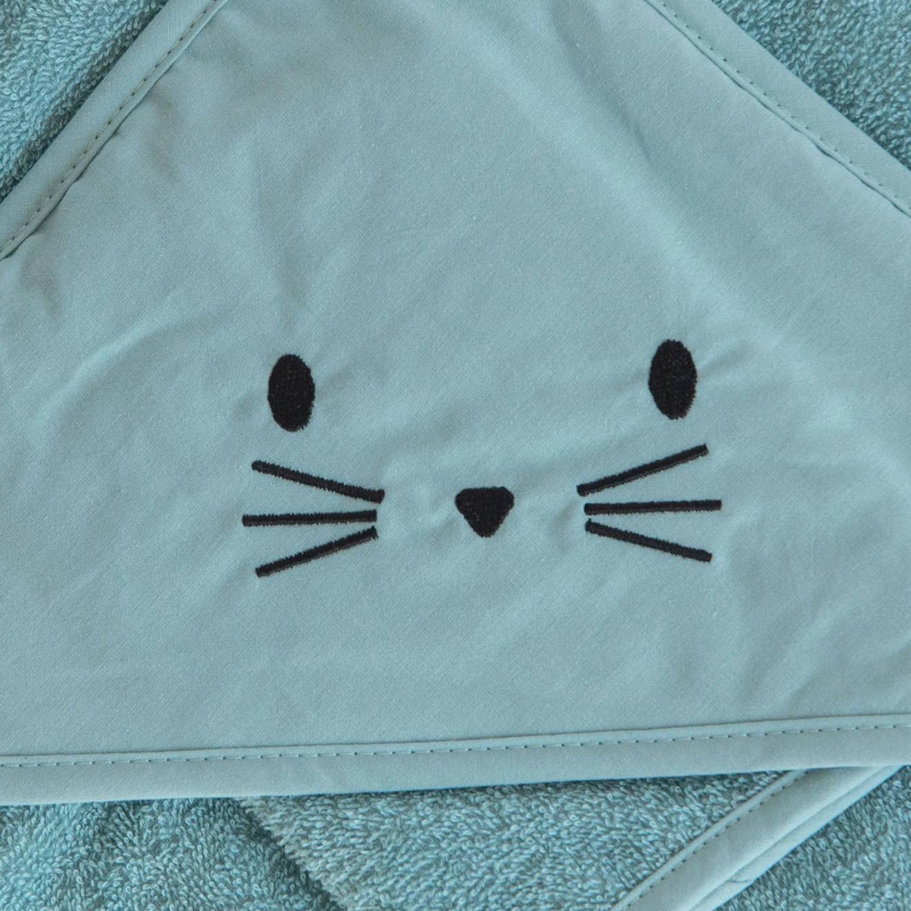 Set Sortie De Bain Et Gant Lapin Bleu (Domiva) - Image 1