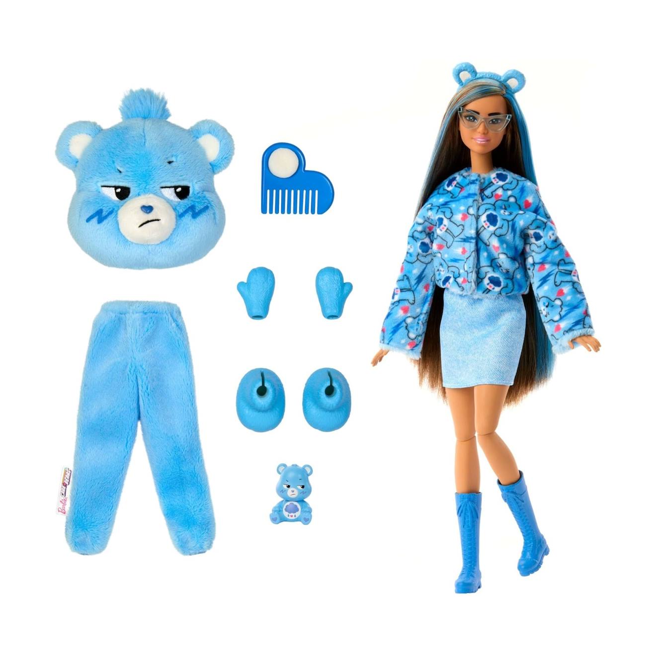 Barbie Poupée Cutie Reveal Bisounours Bleu
