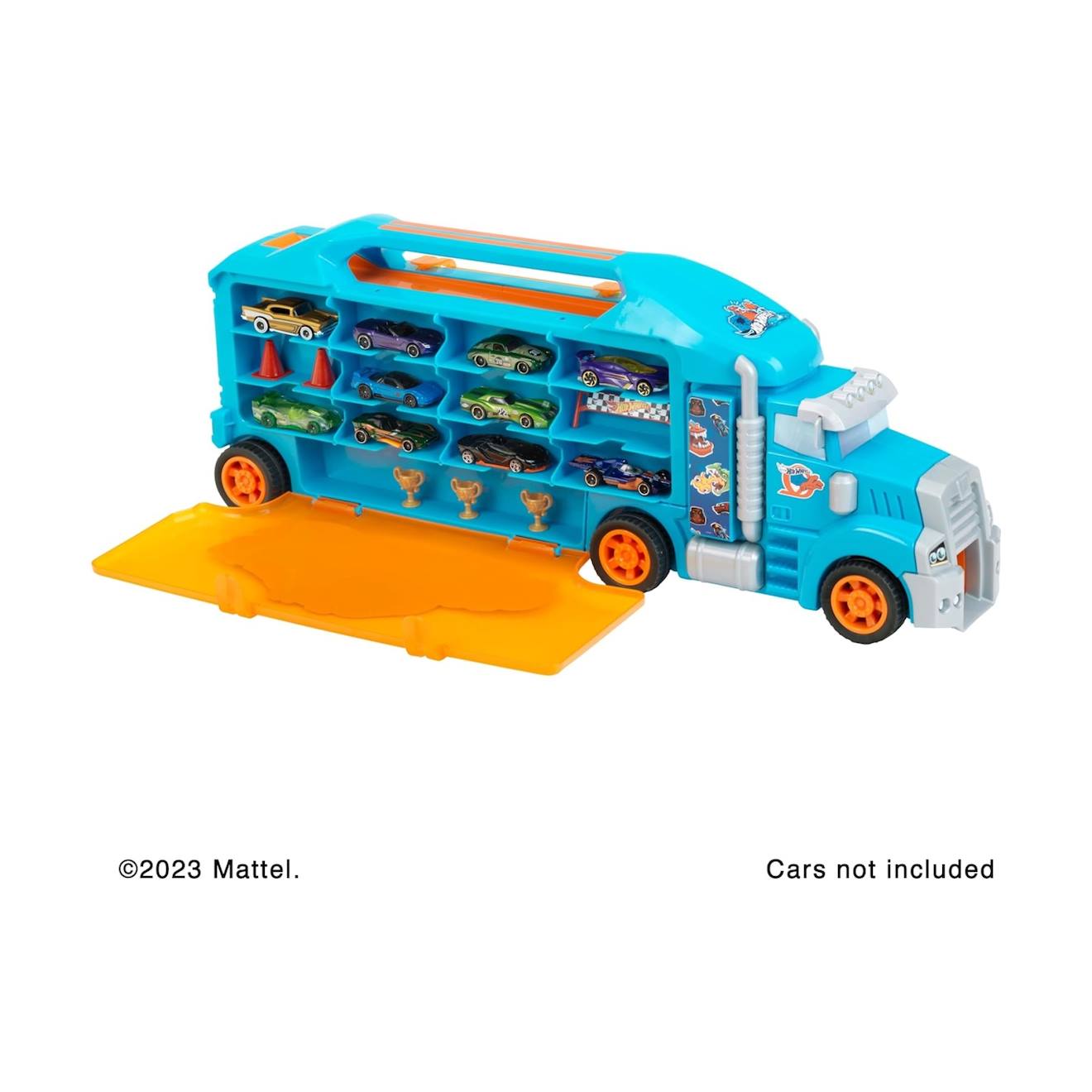 Hot Wheels - Camion-mallette De Transport Bleu Et Orange