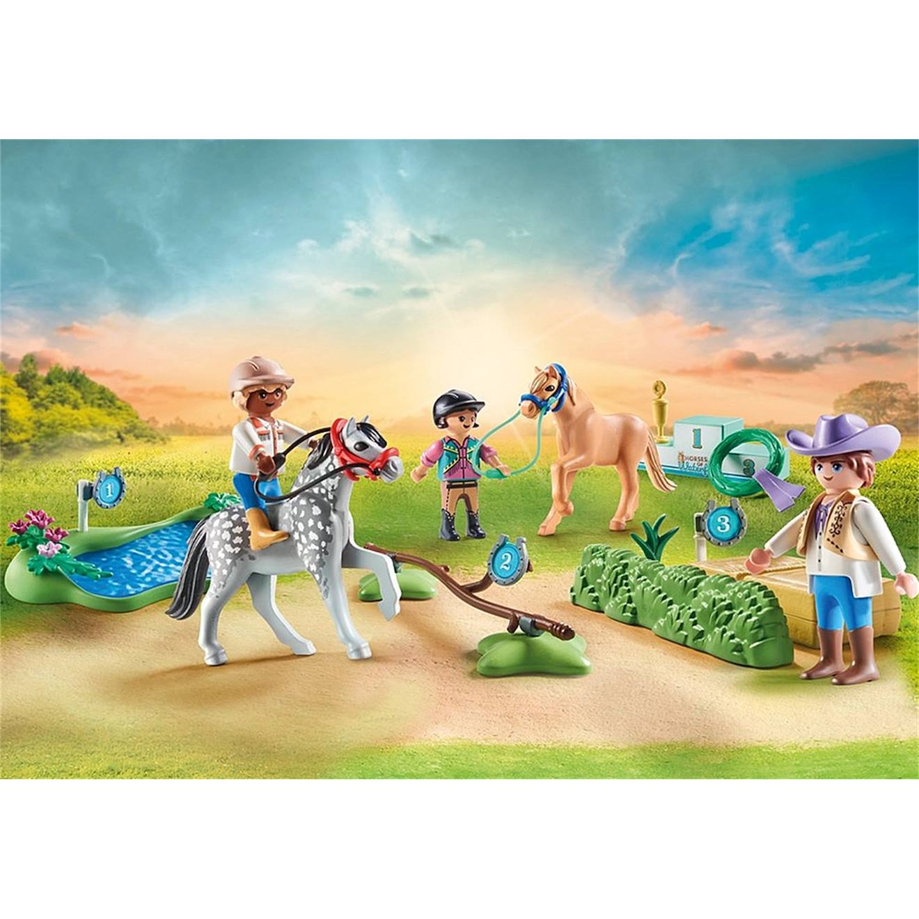 Cavaliers Avec Poneys Et Saut D'obstacles 71495 Multicolore Cavaliers Avec Poneys Et Saut D'obstacles 71495 Multicolore
