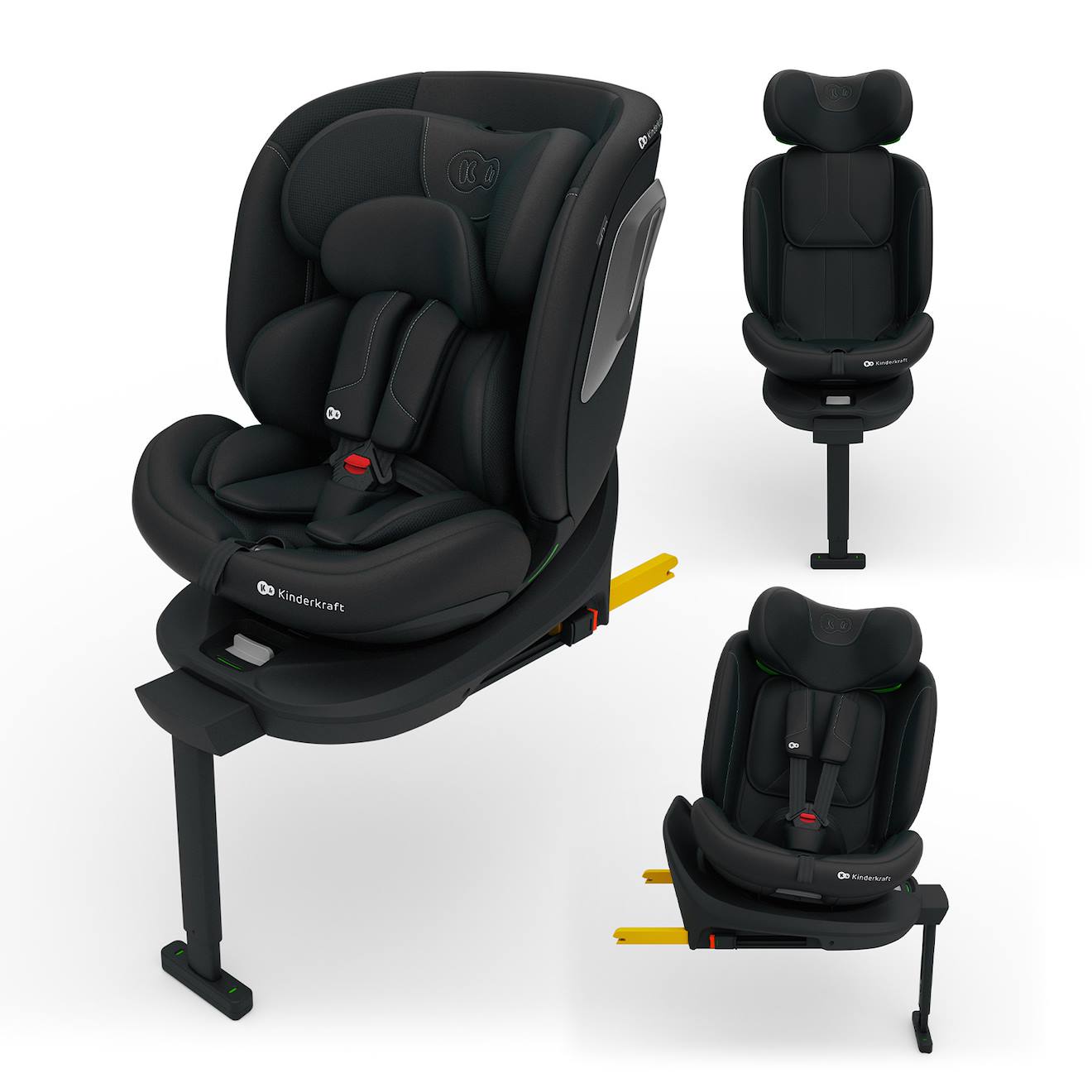 Siège Auto I-360 2 Plus, I-size 4-en-1 40-150 Cm Pivotant 360°, Isofix, Dos Et Face Route, Protection Latérale, Inclinable, Ventilation, Évolutif 0-12 Ans Noir