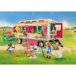Jouet-Jeux d'imagination-Figurines, mini mondes, héros et animaux-Country roulotte café boutique 71441