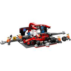 Jouet-Jeux d'imagination-Lego City Arrêt au stand de f1 avec voiture ferrari 60443
