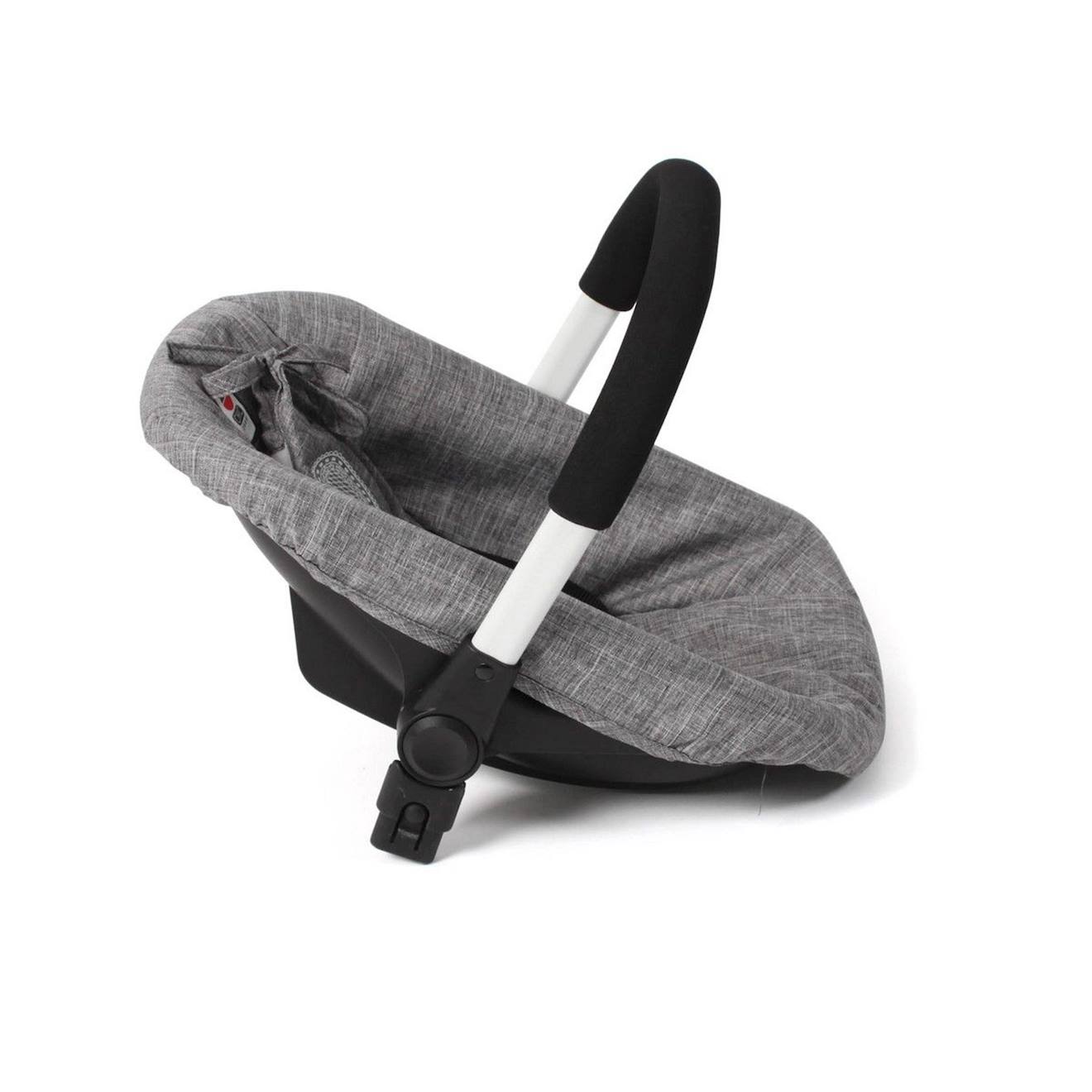 Siège Auto Pour Poupée Avec Adaptateur Jeans Gris Gris