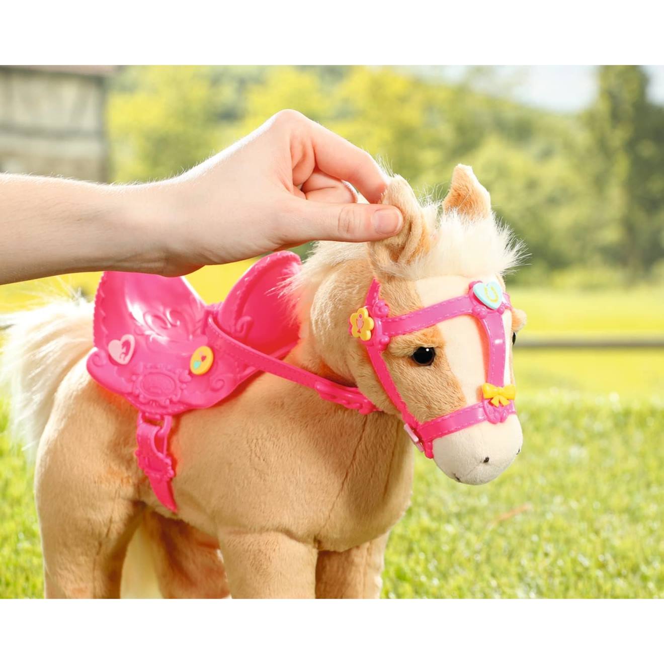 Baby Born My Cute Horse-cheval En Peluche Interactive Beige Et Rose