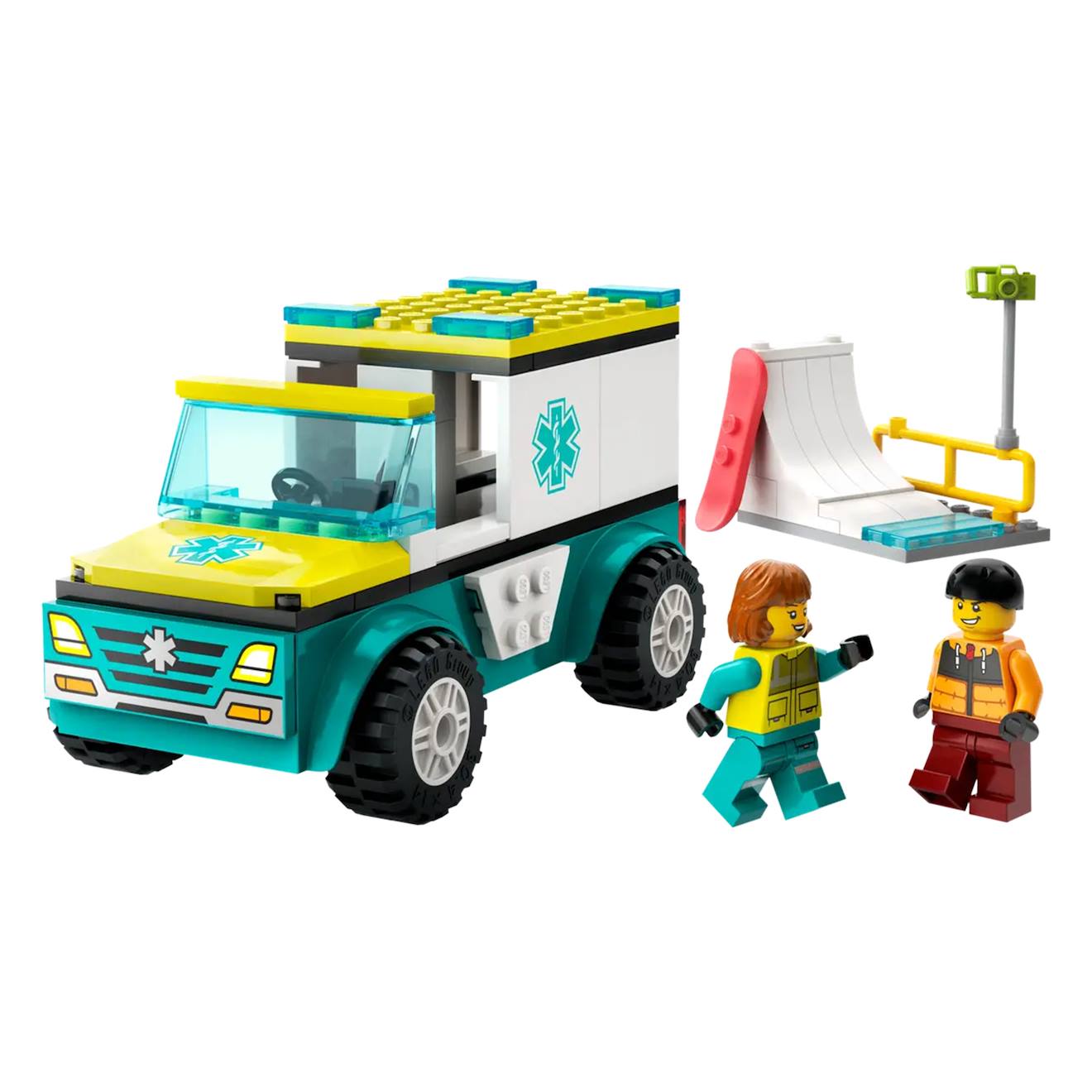 L'ambulance De Secours Et Le Snowboardeur 60403 Multicolore