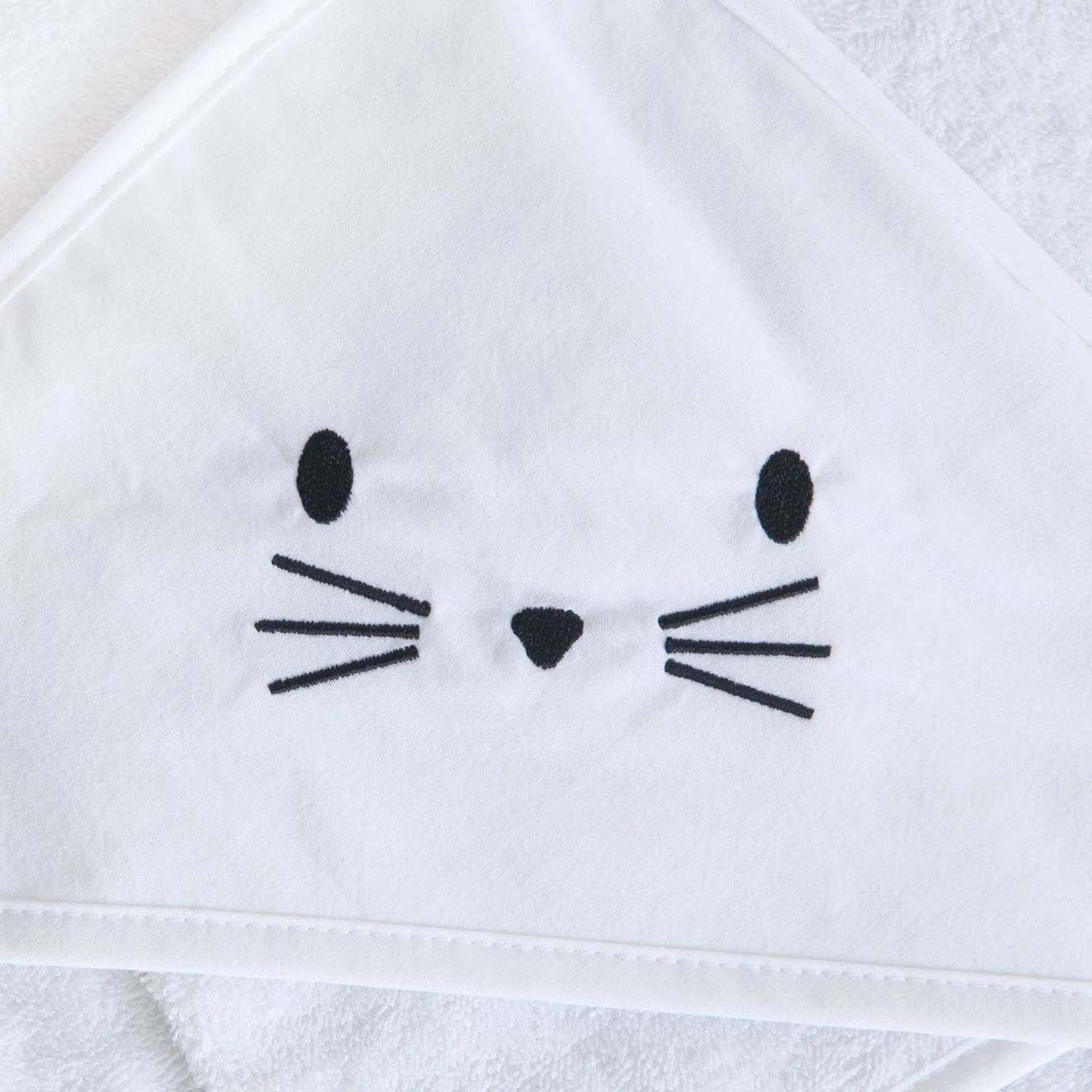 Set Sortie De Bain Et Gant Lapin Blanc (Domiva) - Image 1