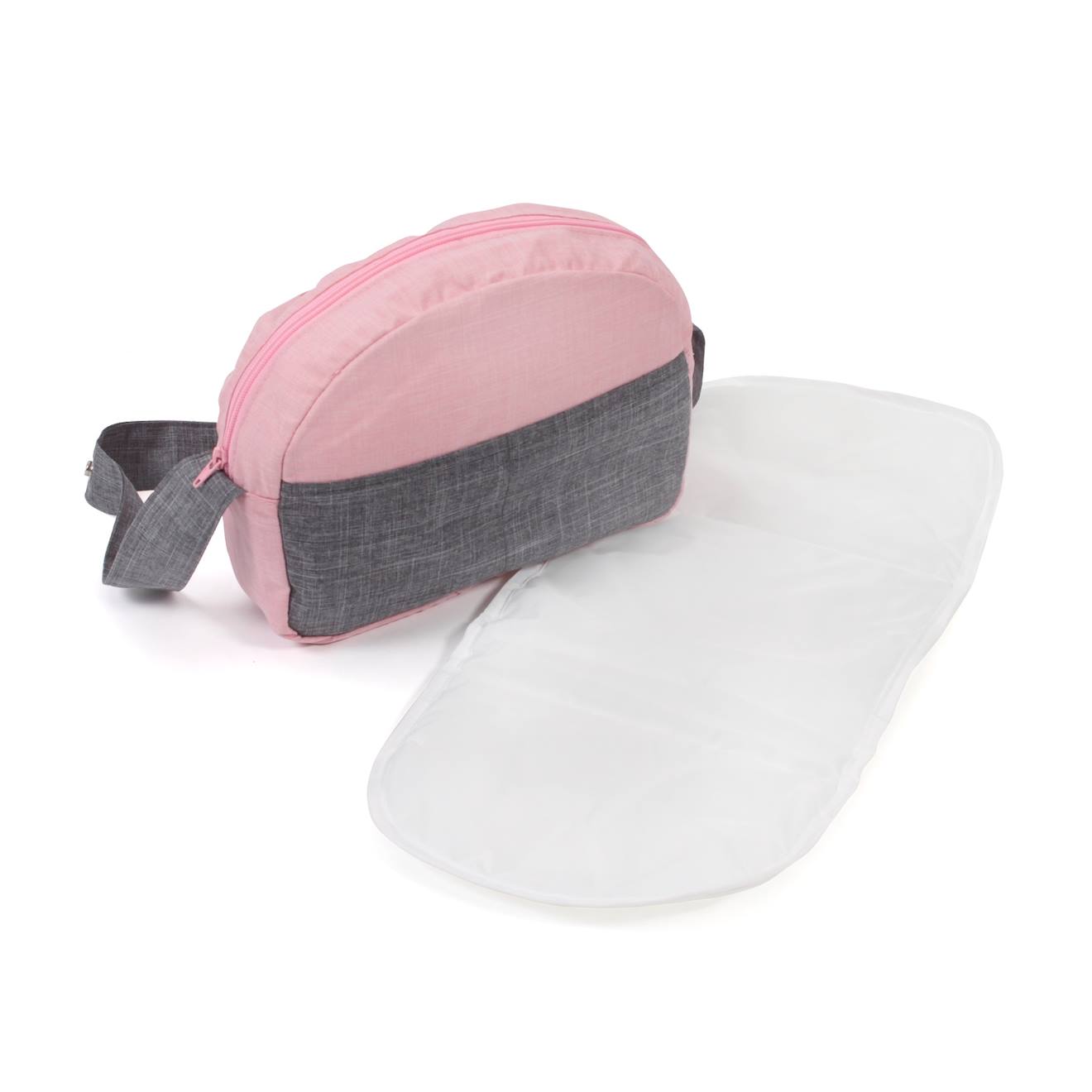 Sac À Langer Pour Poussettes De Poupons Rose Et Gris