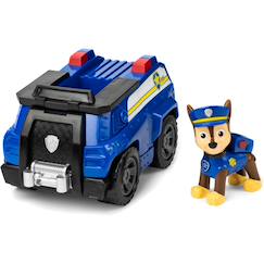 Jouet-Jeux d'imagination-Figurines, mini mondes, héros et animaux-La pat patrouille véhicule de police avec la figurine de chase