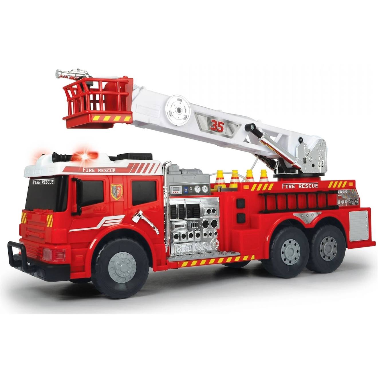 Rc Camion À Échelle Aérienne Rouge