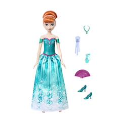 Jouet-Disney - poupée surprise anna spin & reveal la reine des neiges