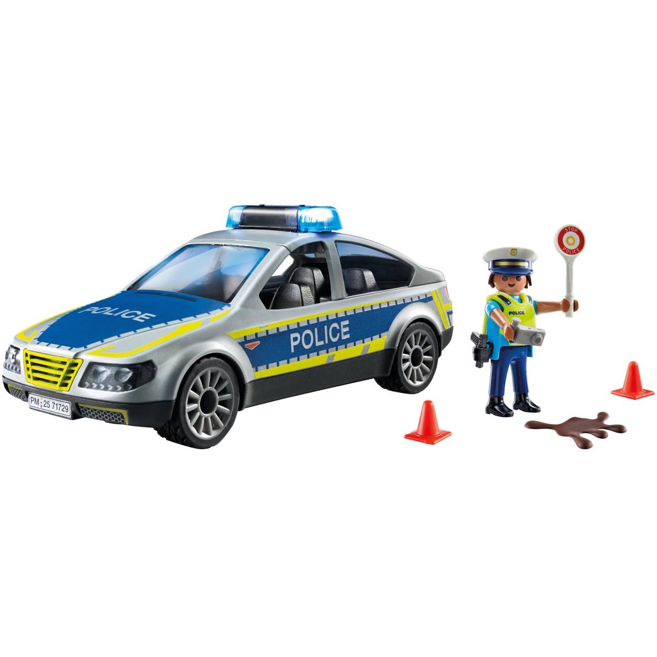 Action Heroes Voiture De Police Avec Sirène Et Gyrophare 71729 Multicolor