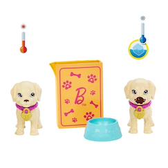 Jouet-Poupons et poupées-Barbie set de jeu d'adoption de chiots avec poupée brunette