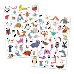 Jouet-Activités artistiques et musicales-Loisirs créatifs-Autocollants : petites créatures