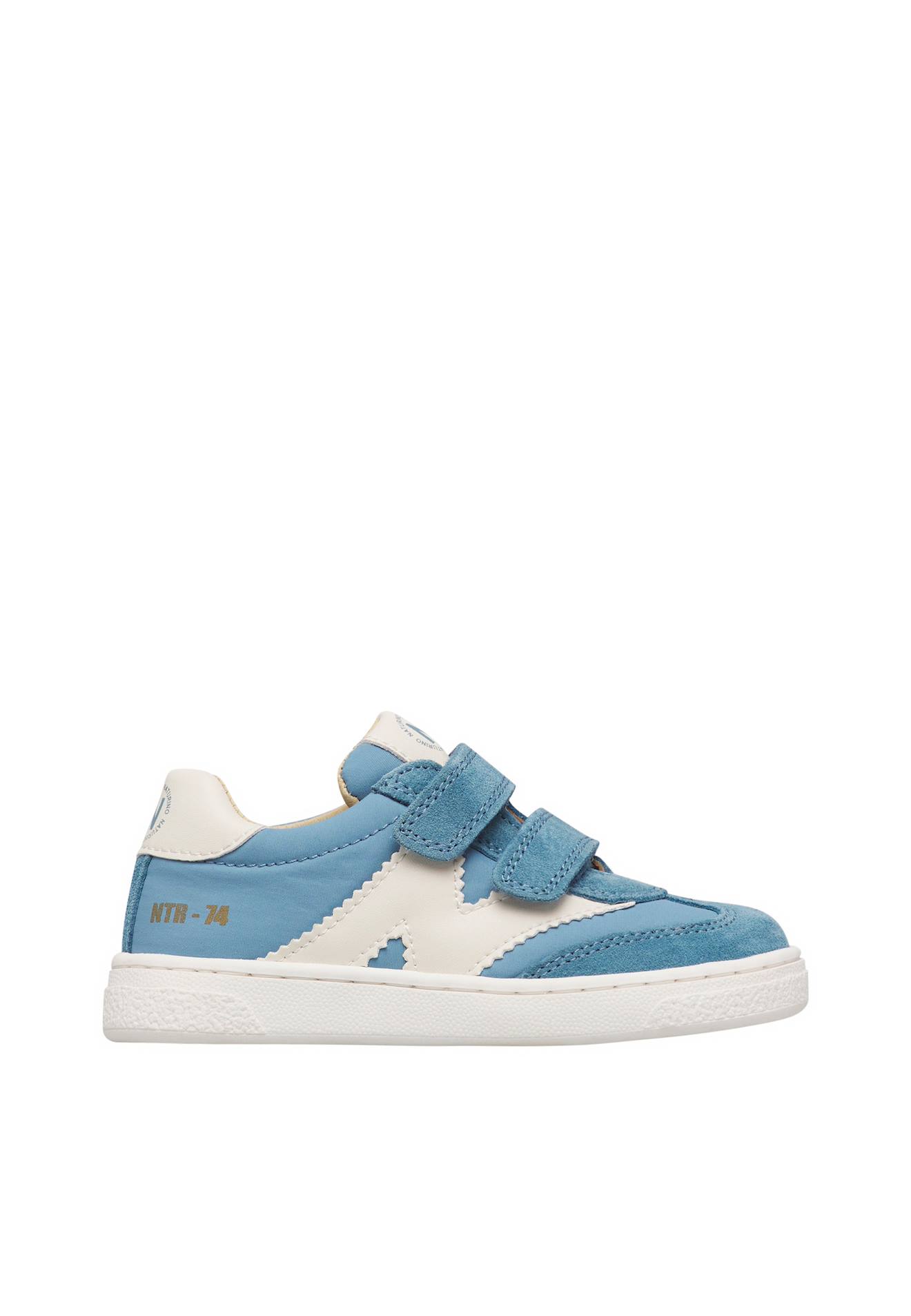 Sneaker En Daim Et Tissu Technique Jenix Vl. Blanc-bleu