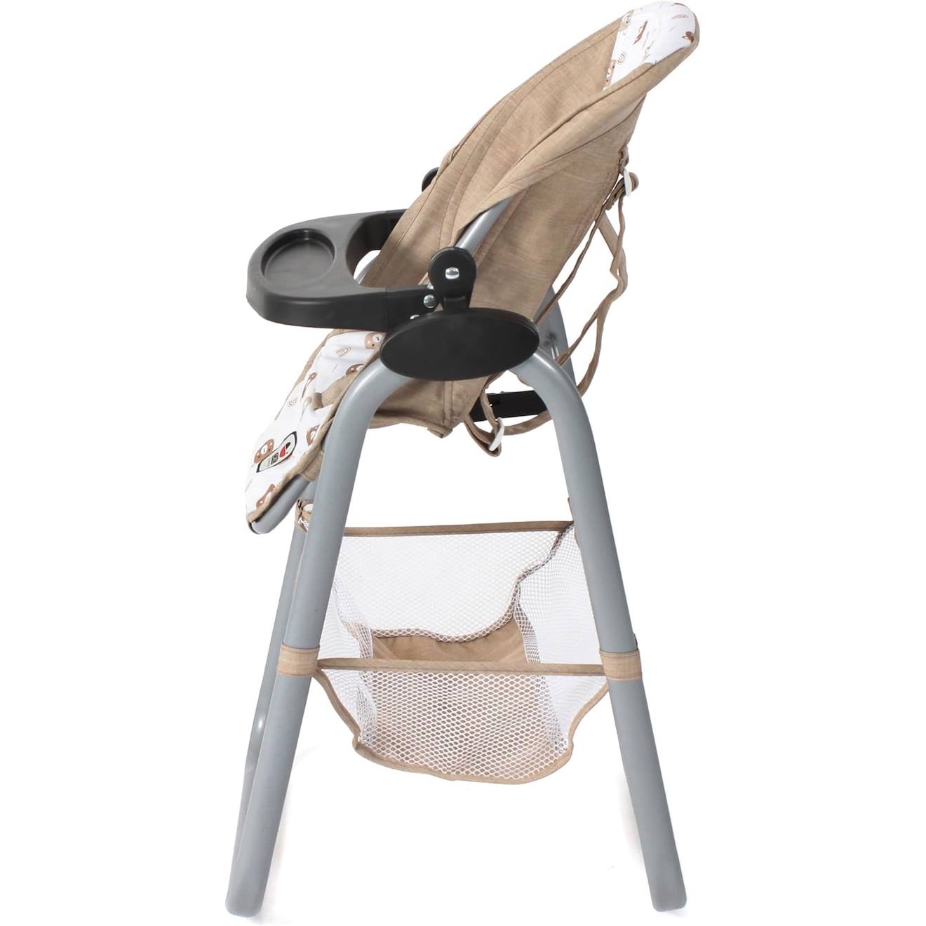 Chaise Haute Pour Poupées Beige Avec Oursons Beige