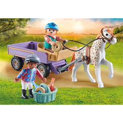 Jouet-Jeux d'imagination-Enfants avec calèche et poney 71496