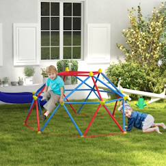 Jouet-Jeux de plein air-Dôme d'escalade enfant ø 183 x 90h cm - nombreuses prises - charge max. Reco. Totale 180 kg - métal pp multicolore