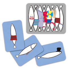 Jouet-Jeux de société-Sardines - jeu de cartes de mémoire
