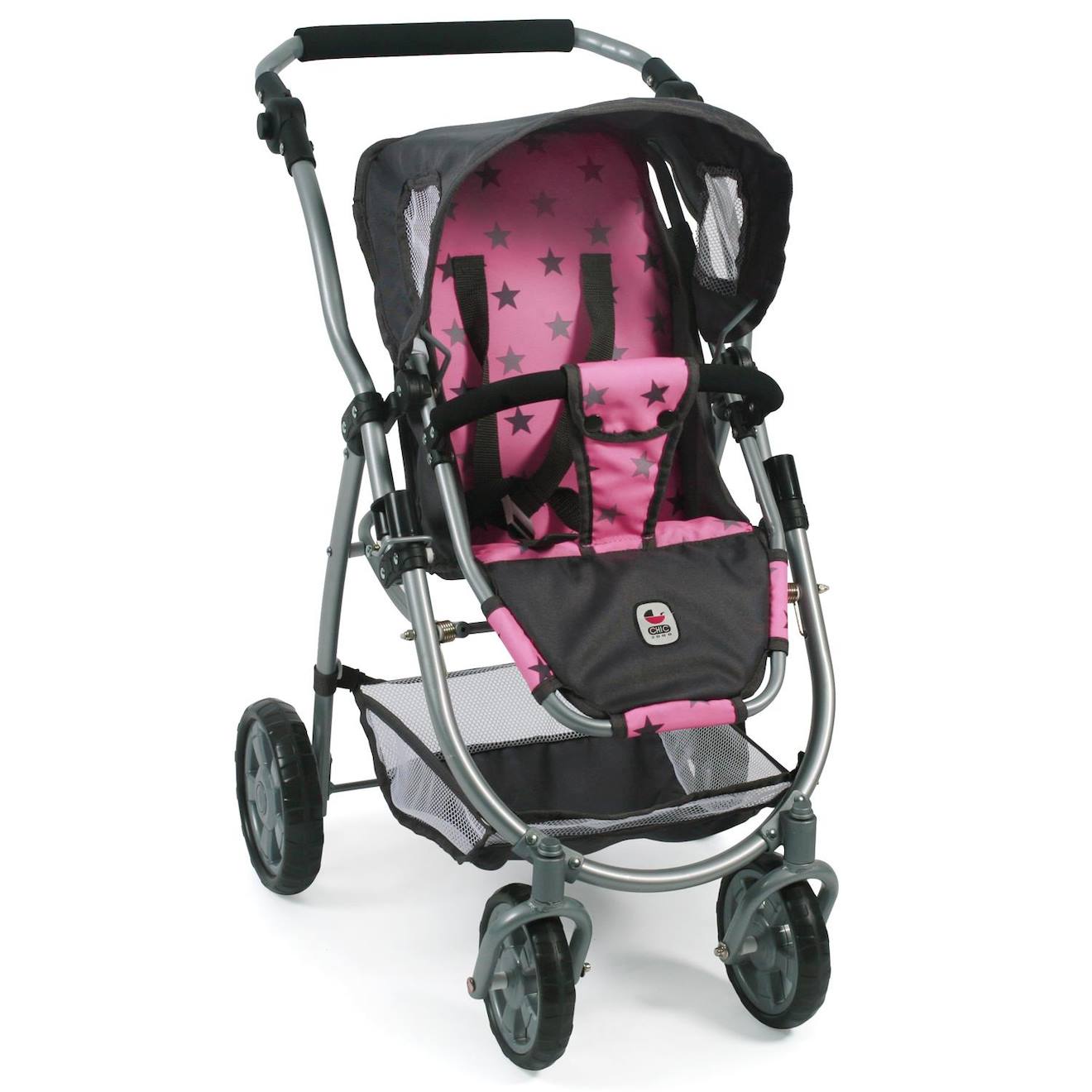 La Poussette Combinée 3 En 1 Emotion all In Pour Poupons Noir Et Rose