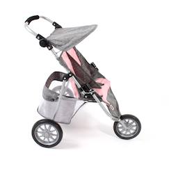 Jouet-Poussette jogger 3 roues pour poupons jumelles