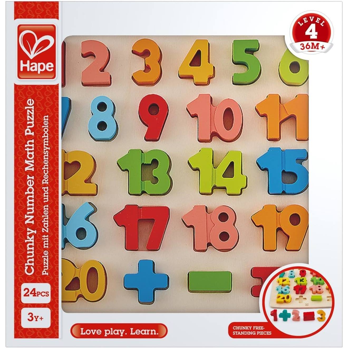 Puzzle Grosses Pièces Maths Multicolore