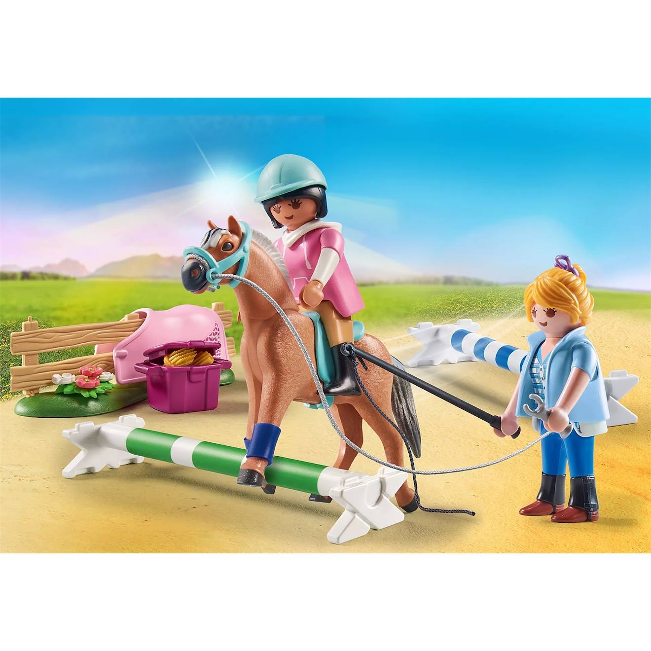 Country Cavalière Et Cheval Avec Monitrice 71242 Multicolore Country Cavalière Et Cheval Avec Monitrice 71242 Multicolore