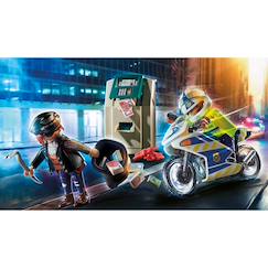 Jouet-Jeux d'imagination-City action police policier avec moto et voleur 70572
