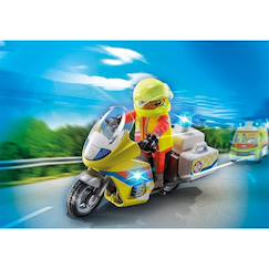 Jouet-City life urgentiste avec moto et effet lumineux 71205