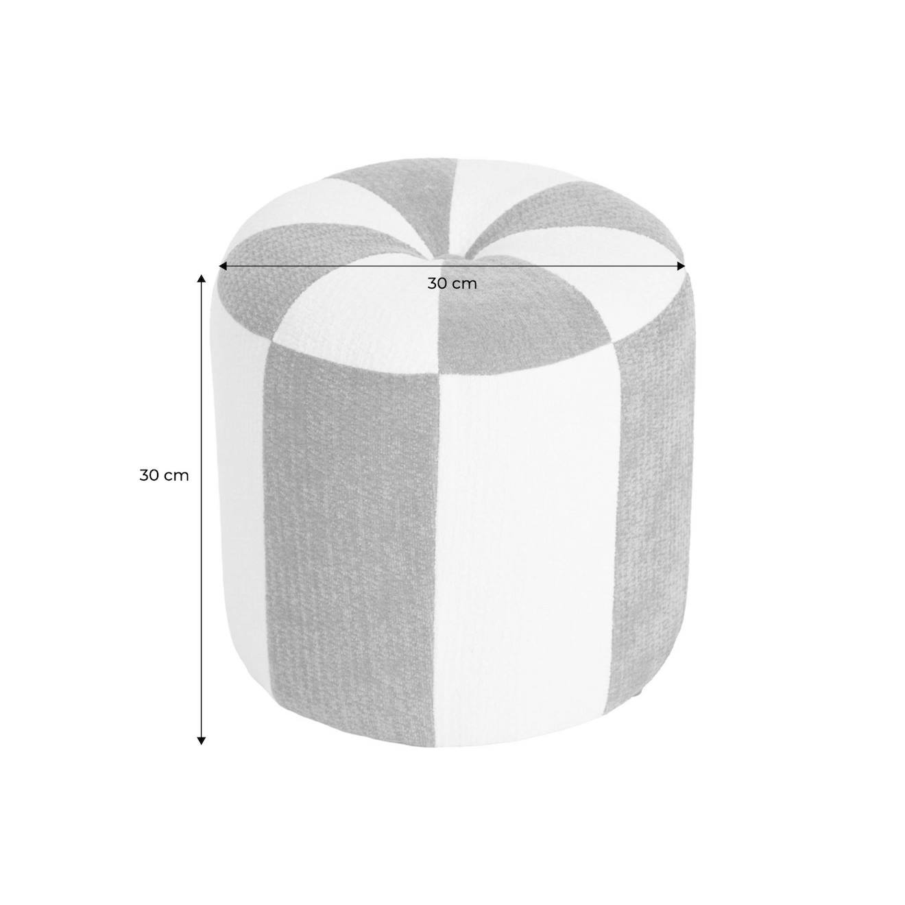 Pouf Enfant Tissu Chenille Thème Cirque - Wila Jaune (sweeek) - Image 2