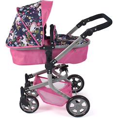 Jouet-Poupons et poupées-Poupons et accessoires-Poussette combinée 2 en 1 mika licorne pour poupée